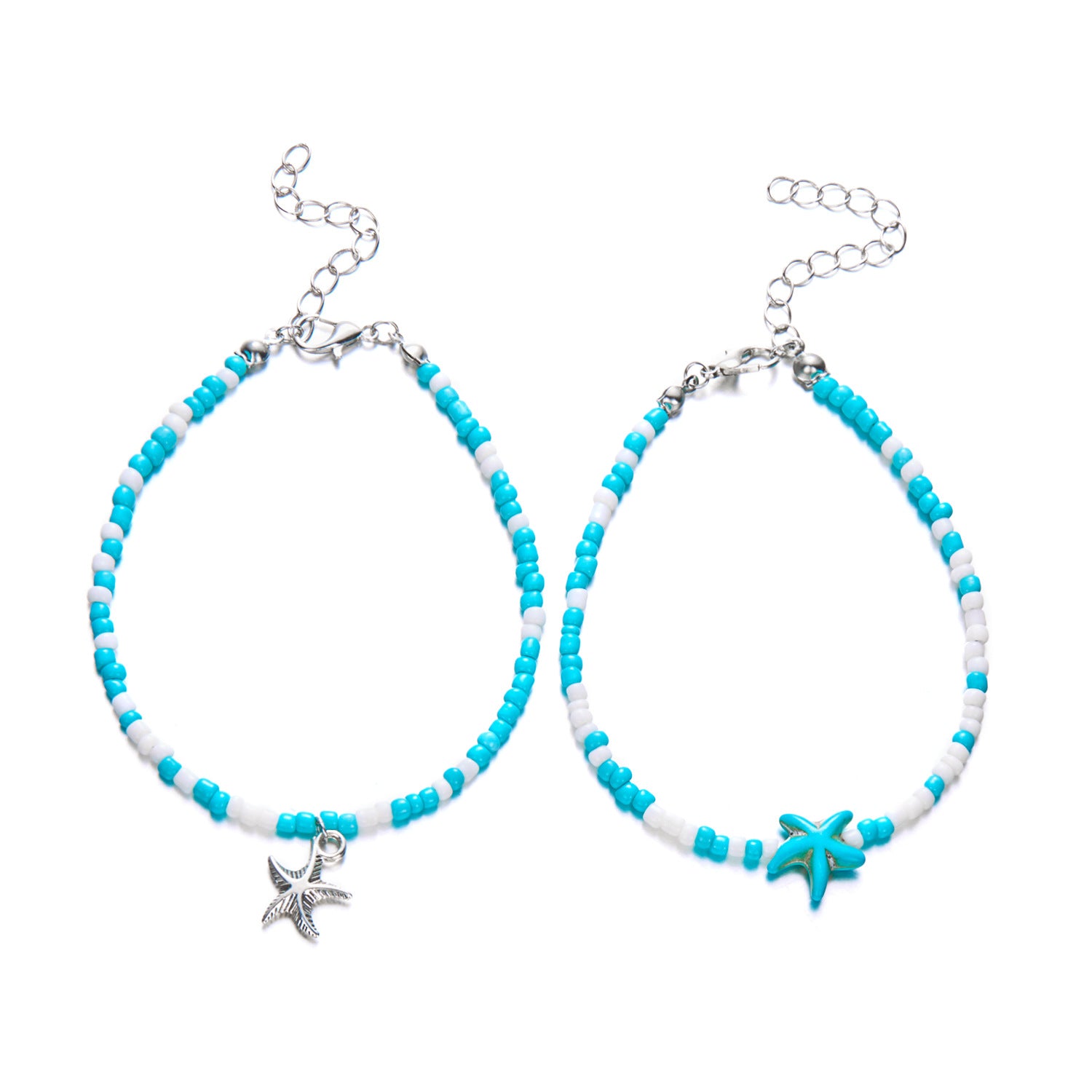 Wholesale Holiday Style Rice Pearl Conch Devil' s Eye Anklet Bracelet