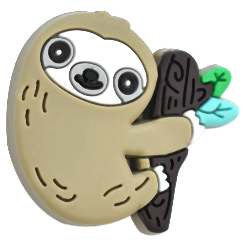 Wholesale Random 100pcs/pack  Cartoon Animal Series Soft Double-Sided Caramel Focal Beads