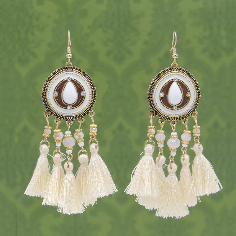 Wholesale Vintage Tassel Temperament Earrings