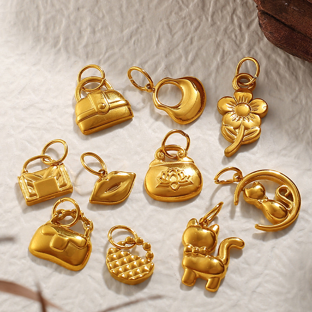 Wholesale Mini bag stainless steel plated pendant accessory