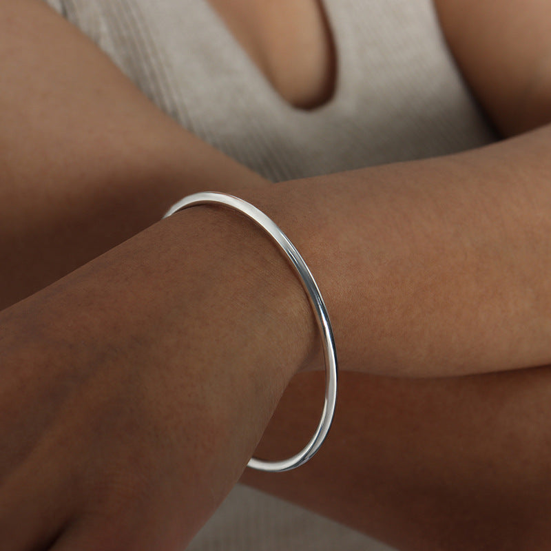 Wholesale Vintage Plain Ring Multi Size Circular Titanium Steel Bracelets