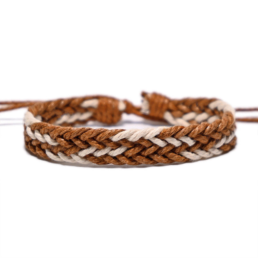 Wholesale Colorful Summer Hand-woven Waxed Cord Bracelet