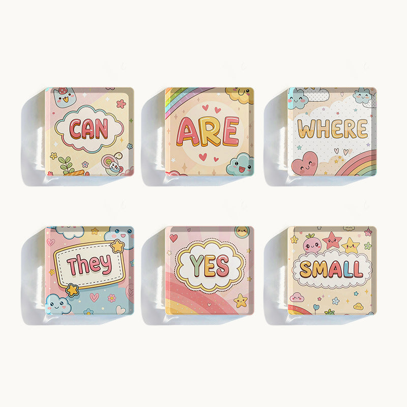 Wholesale English alphabet word transparent acrylic magnetic refrigerator magnet