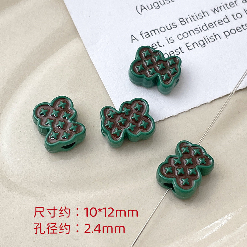 Wholesale 10pcs Dopamine Christmas Series Colorful Love Gift Box Beads