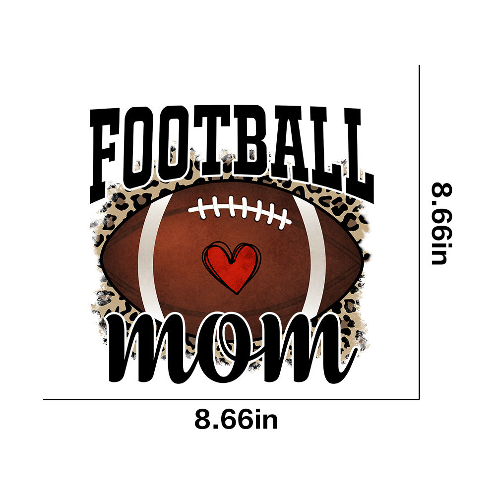 Wholesale Leopard print rugby pattern UV DTF Ready to Press Transfers Wraps