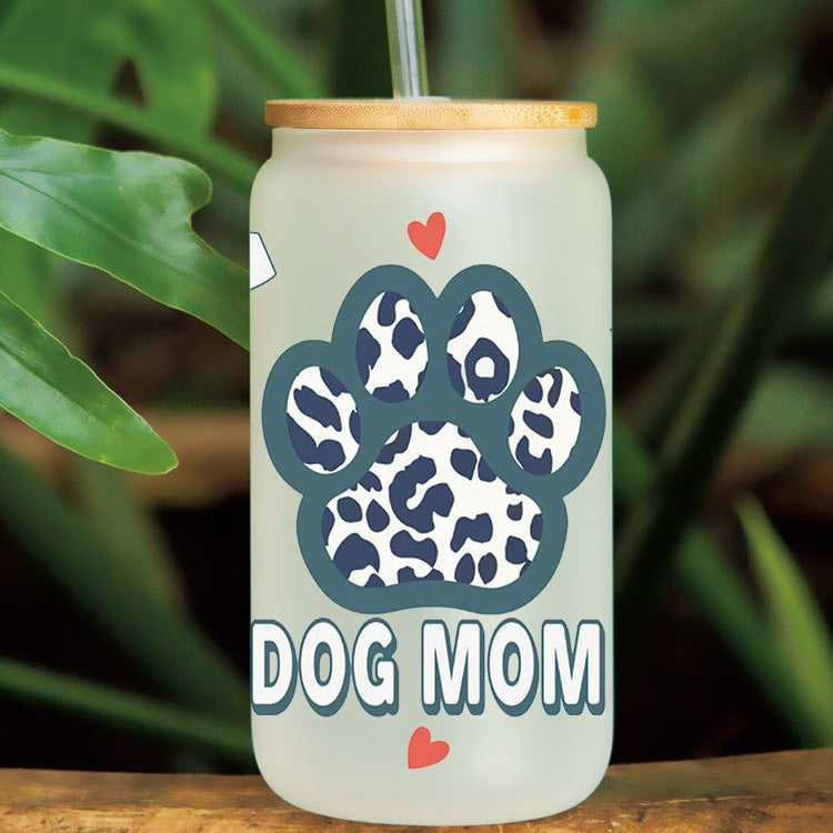 Wholesale  Black and white cat cartoon 16oz Cup UV DTF Wraps