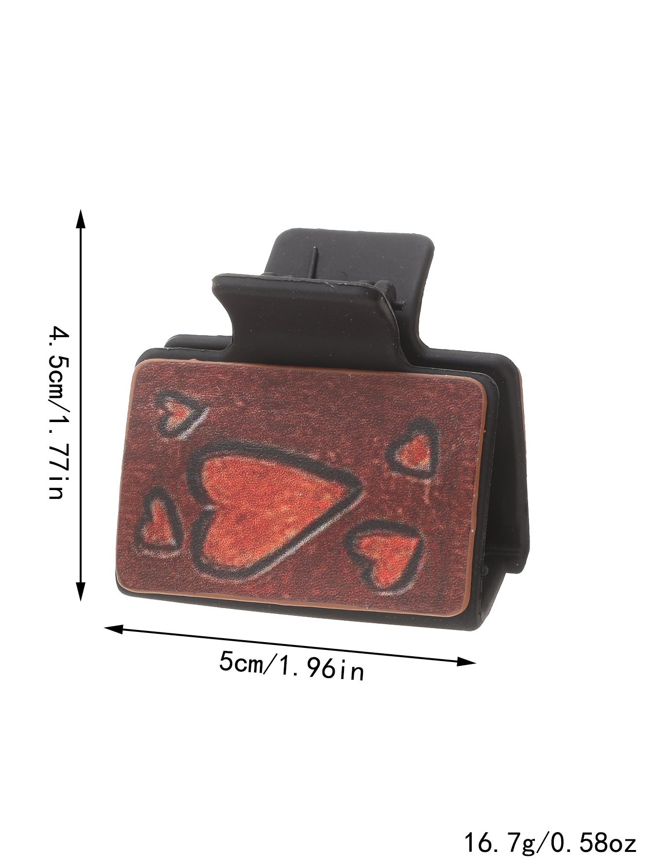 Western-style leather hairpin shark clip