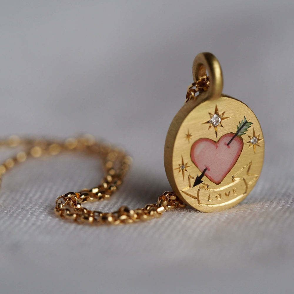 Wholesale Electroplated Stainless Steel Hand Painted Flower Heart Pendant Necklace Trendy Fashion Accessory For Casual Party And Boutique Resale