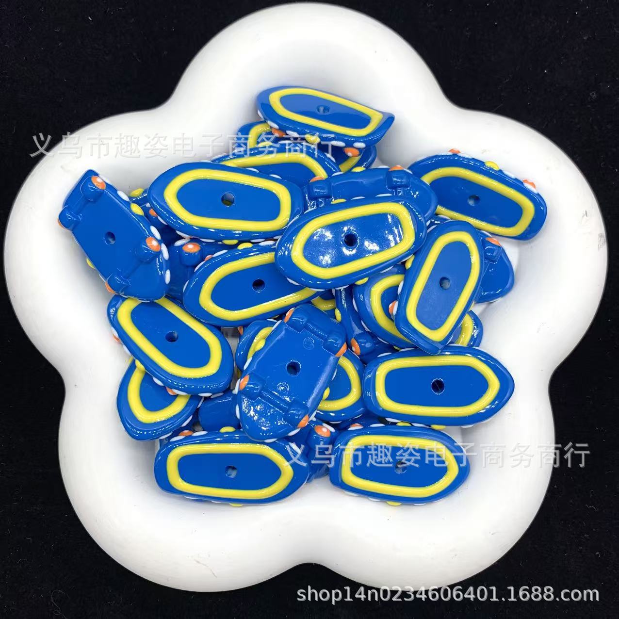 Wholesale Colorful skateboard hand-painted beads Acrylic Beads