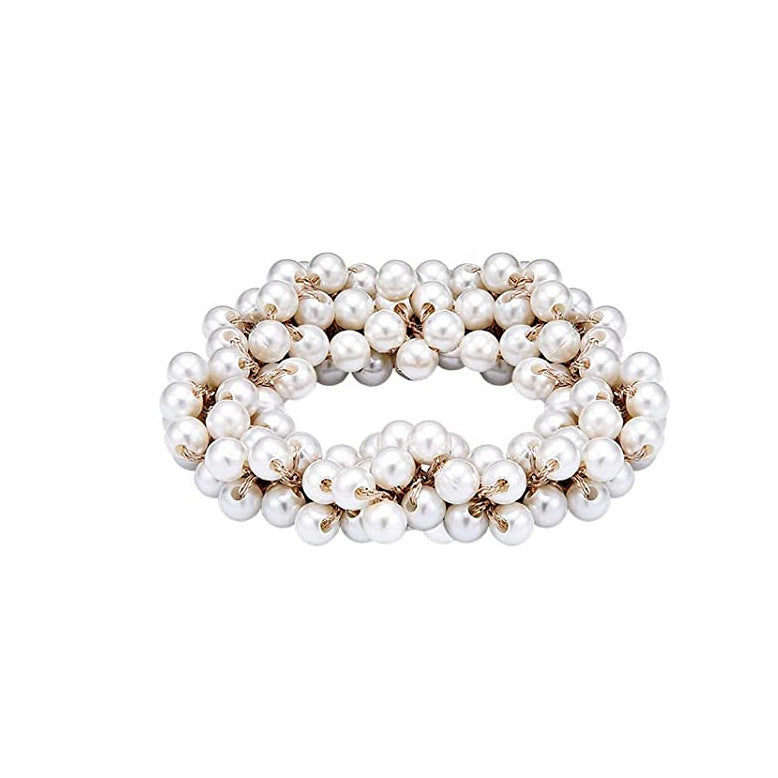 Wholesale Crystal Pearl Resin Hair Scrunchies