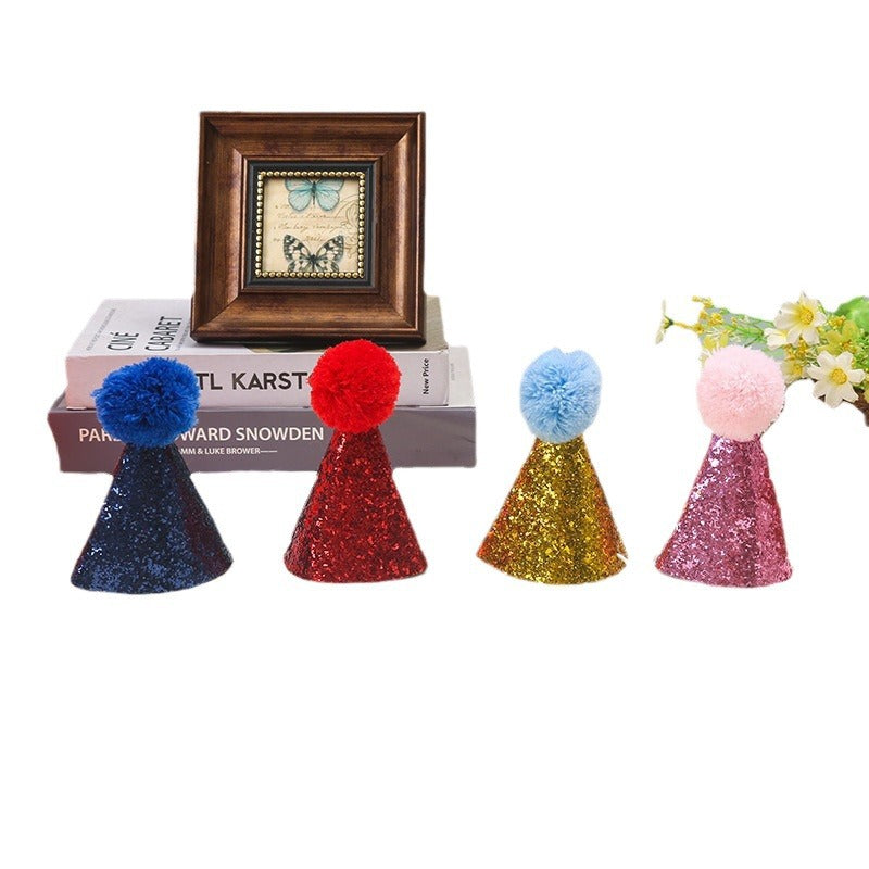 Wholesale children' s pet birthday bow tie birthday hat suit dog cat bow party