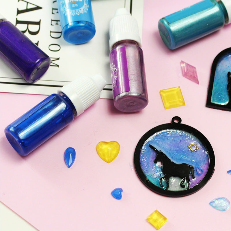Wholesale 24 Color Pearl Pigment Crystal Dropper UV Resin Pigment Does Not Precipitate and Has A Full Color DIY Handmade Material
