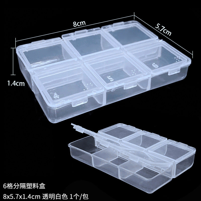 Wholesale Handmade DIY Bead Jewelry Removable Transparent Plastic Storage Box Tools