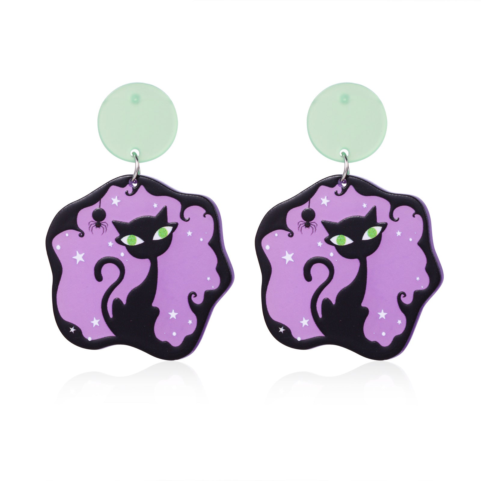 Wholesale  Acrylic Pumpkin Ghost Skull Drop Earrings For Women Party Wear Jewelry Accessory Gift Boutique Resale
