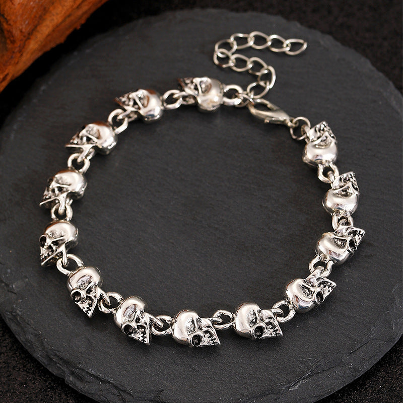Wholesale  Men' s Retro Skull Alloy   Bracelet