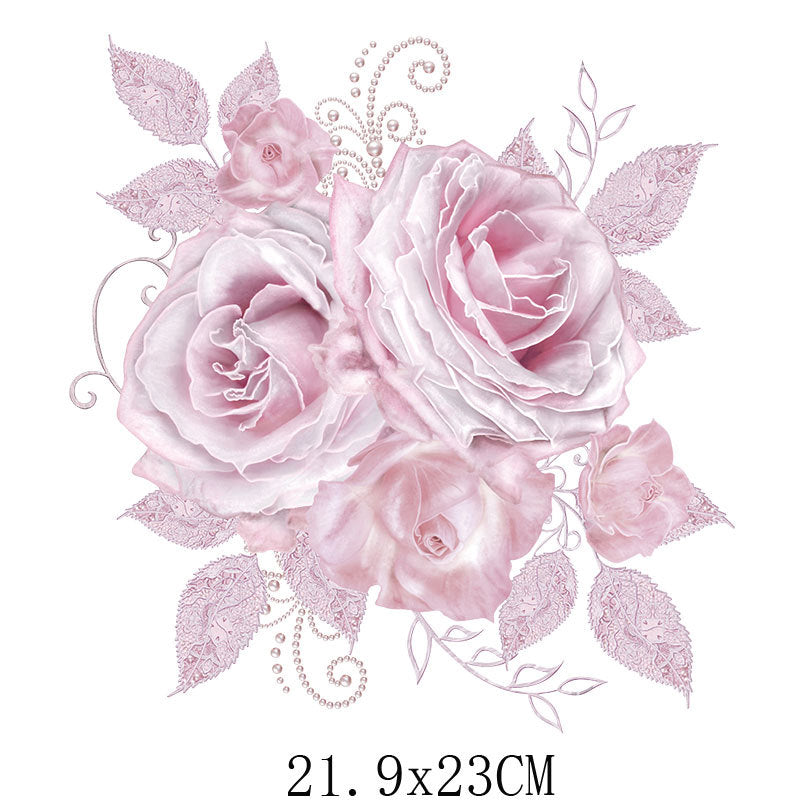 Wholesale  Flower Heat Transfer Printing Stickers UV DTF Ready to Press Transfers Wraps