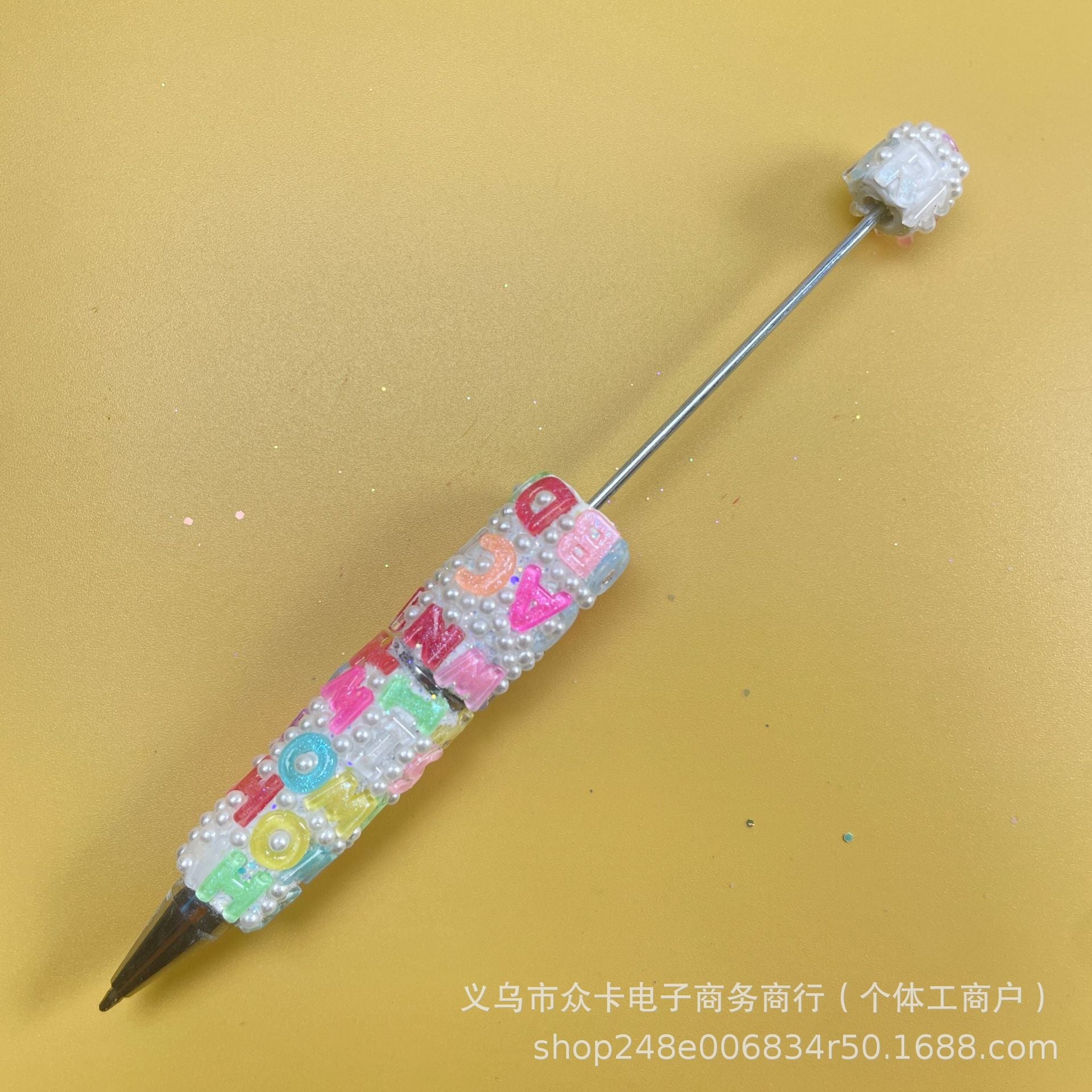 Wholesale 10pcs Letter Pearl  Rhinestone DIY  Fancy Beadable Pens
