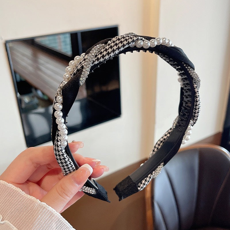 Wholesale French High-end Hair Accessories Pearl Headband Non-slip Hair Clip