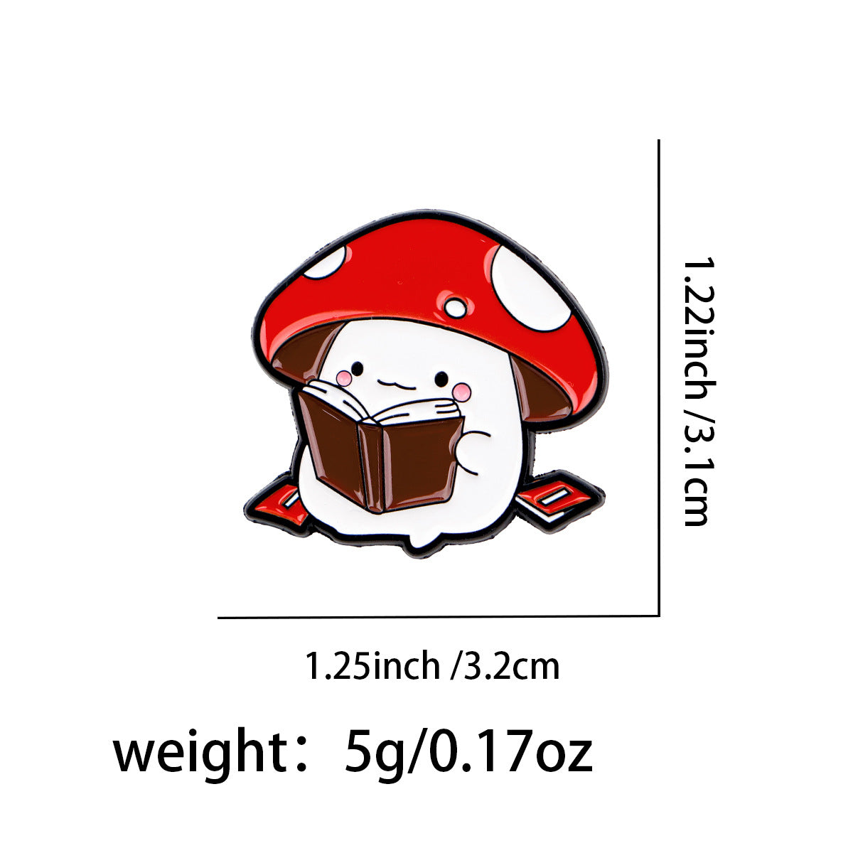 Wholesale Mushroom Brooch Cartoon Metal Badge Accessories