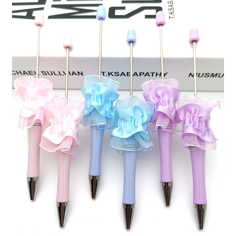 Wholesale Beadable Pens Flower Cloth DIY Ballpoint Pen
