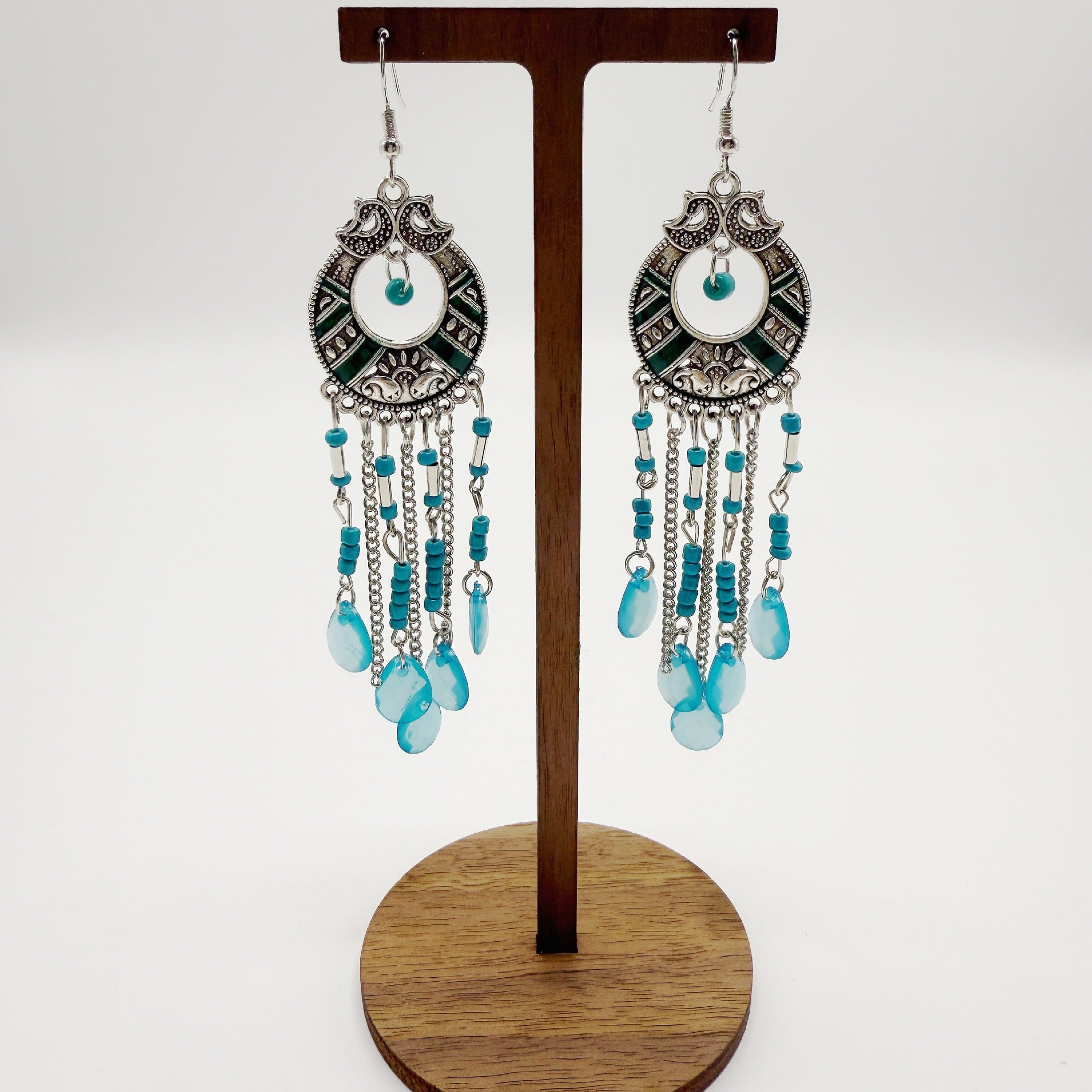 Wholesale Long tassel Bohemian earrings