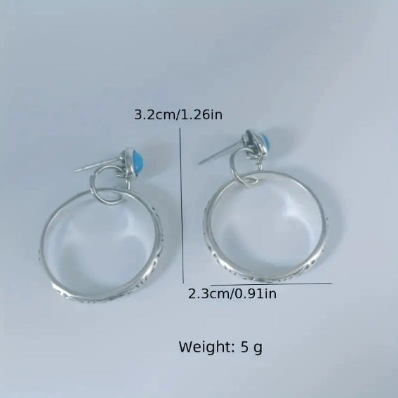 Wholesale Bohemian vintage agate turquoise earrings