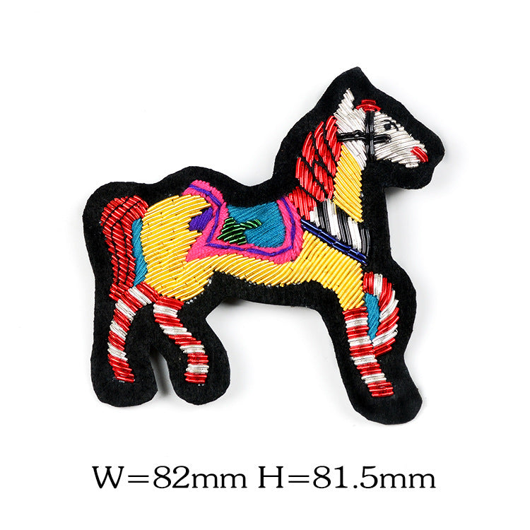 Wholesale DIY Hand Embroidered Indian Silk Colored Cloth Patches Hat Clothes Patches Accessories