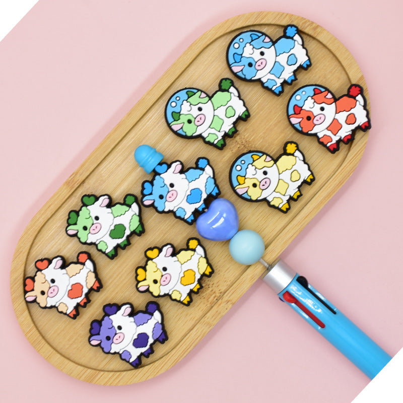 Wholesale Random 100pcs Cow and Yak Pen Beads  Focal Beads