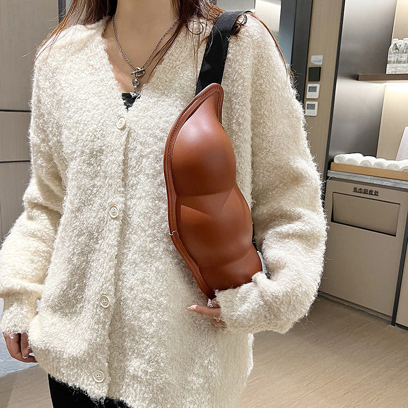 Wholesale Funny Bean Bag Shoulder Bag PU Water Resistant Messenger Bag