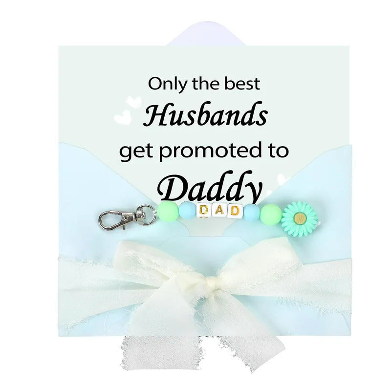 Wholesale Letter Bead Keychain Silicone  Pendant Keychain