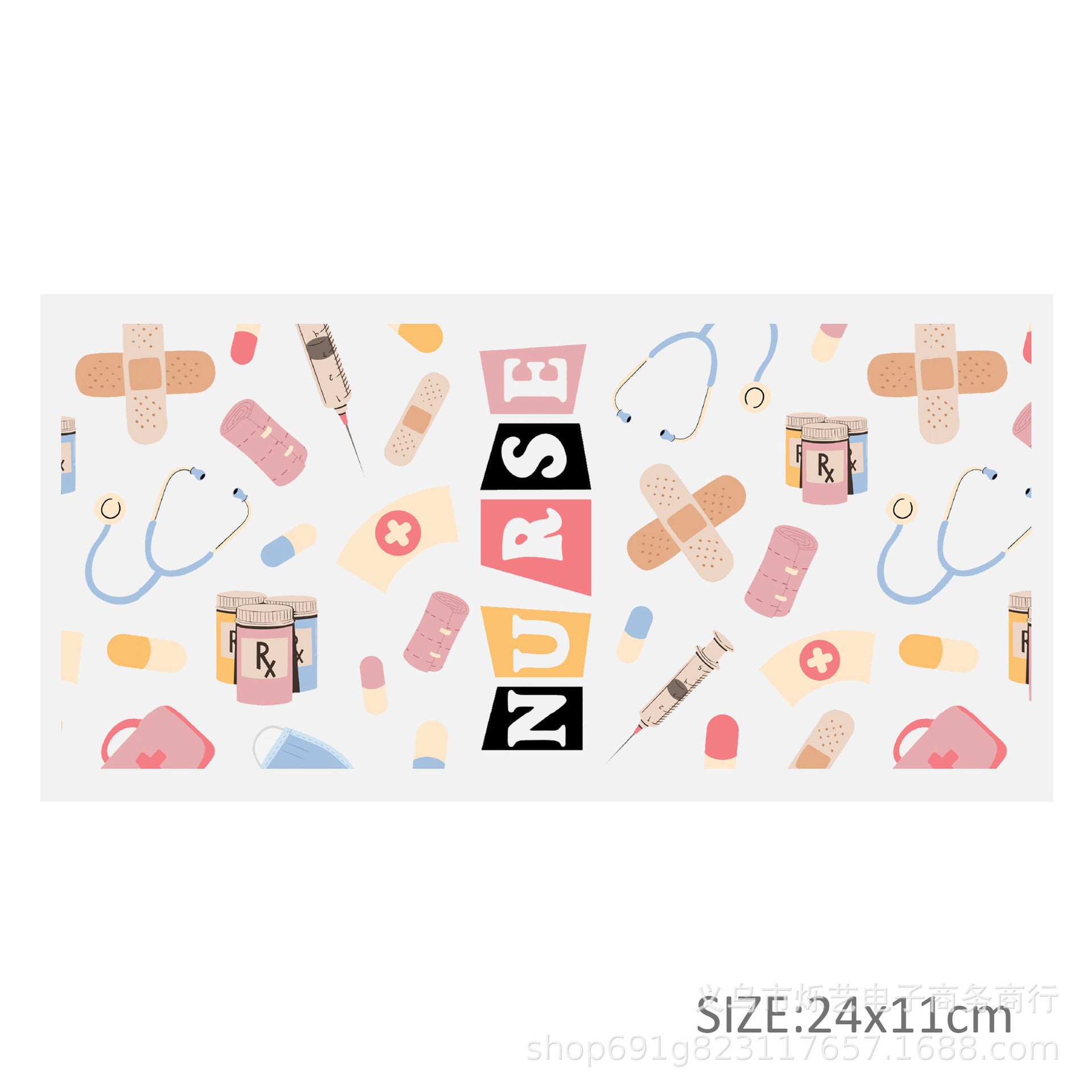 Wholesale 5pcs Nurse Medical Health 16oz Cup UV DTF Wraps