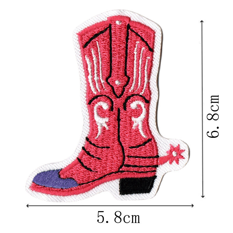 Wholesale Western Cowboy Party Cartoon Decoration Cute Patchwork Computer Embroidery Patch FS