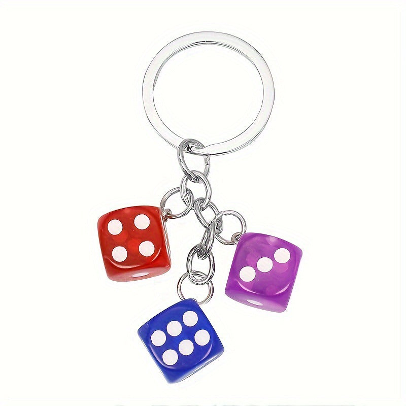 Wholesale Smiley Face Dice Number Personalized Keychain
