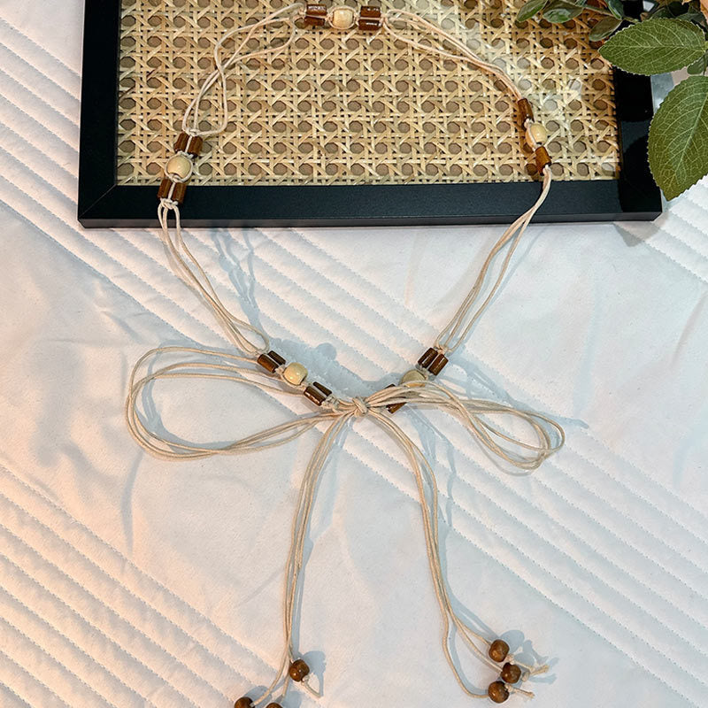 Wholesale Women's Versatile Dress Accessories Waist Rope Bohemian Braided Hemp Rope Waist Chain Thin Belt