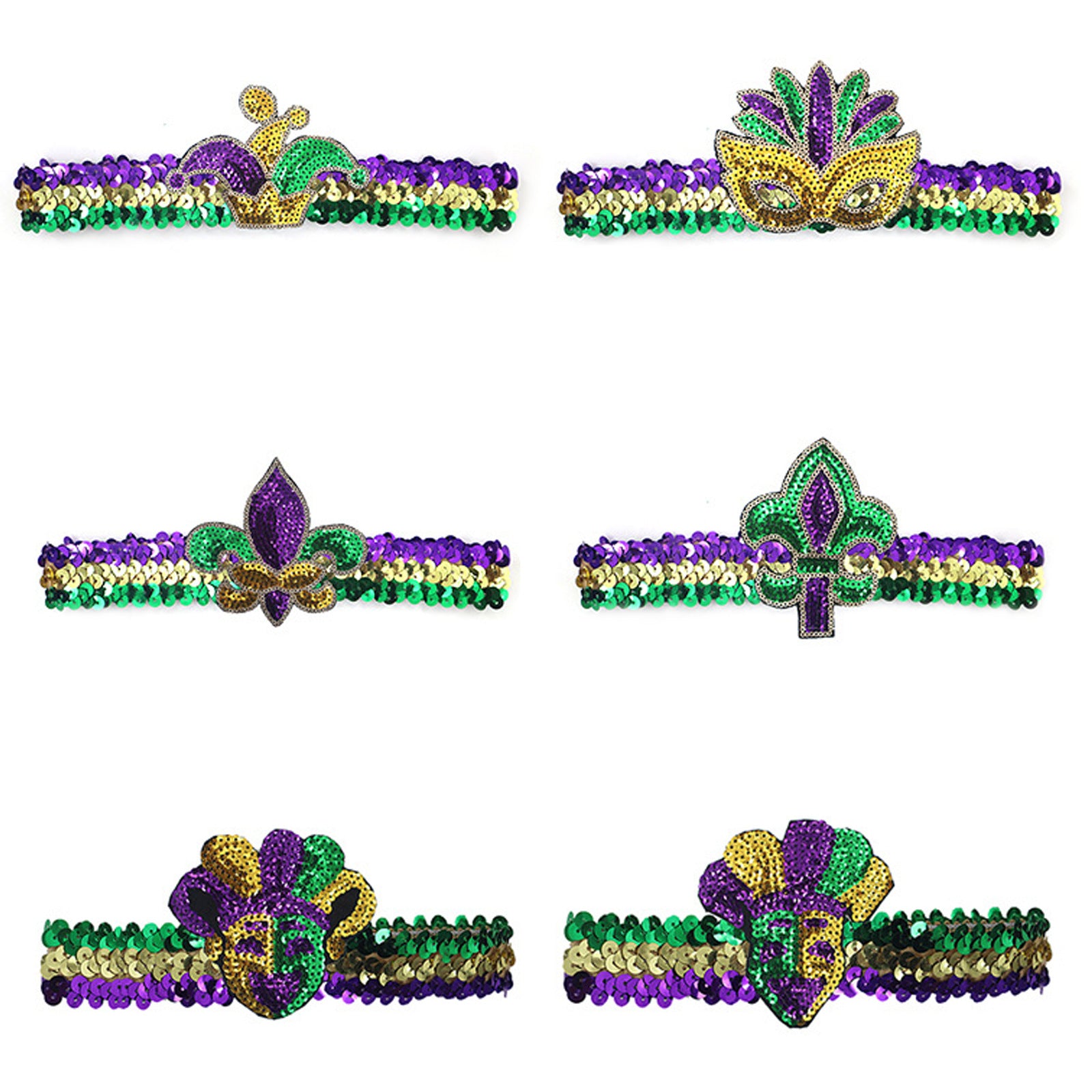 Wholesale Carnival Three Color Headband Mask Necklace Carnival Theme Carnival Prom Party