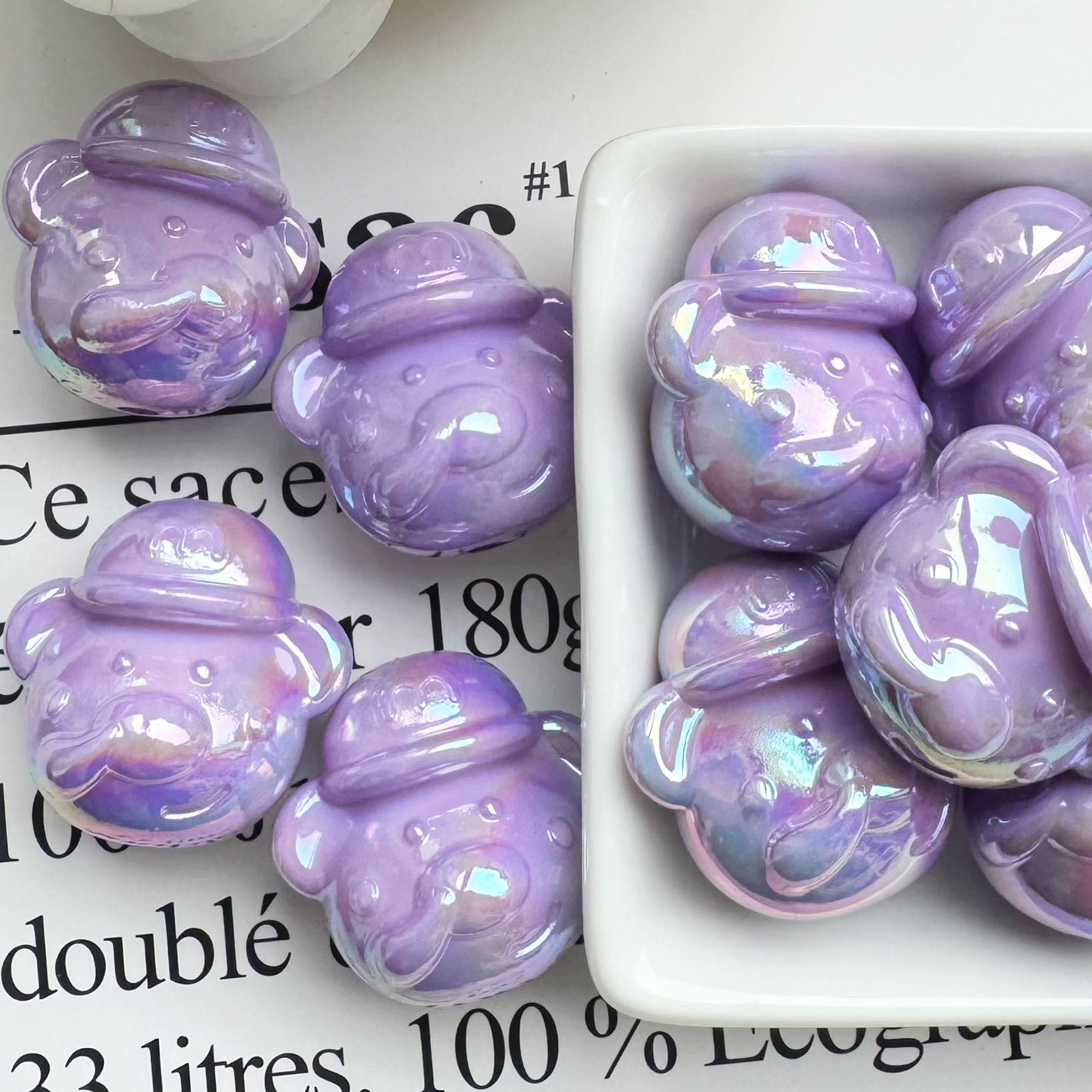 Wholesale 10pcs Colorful Pipe Cartoon Acrylic Beads