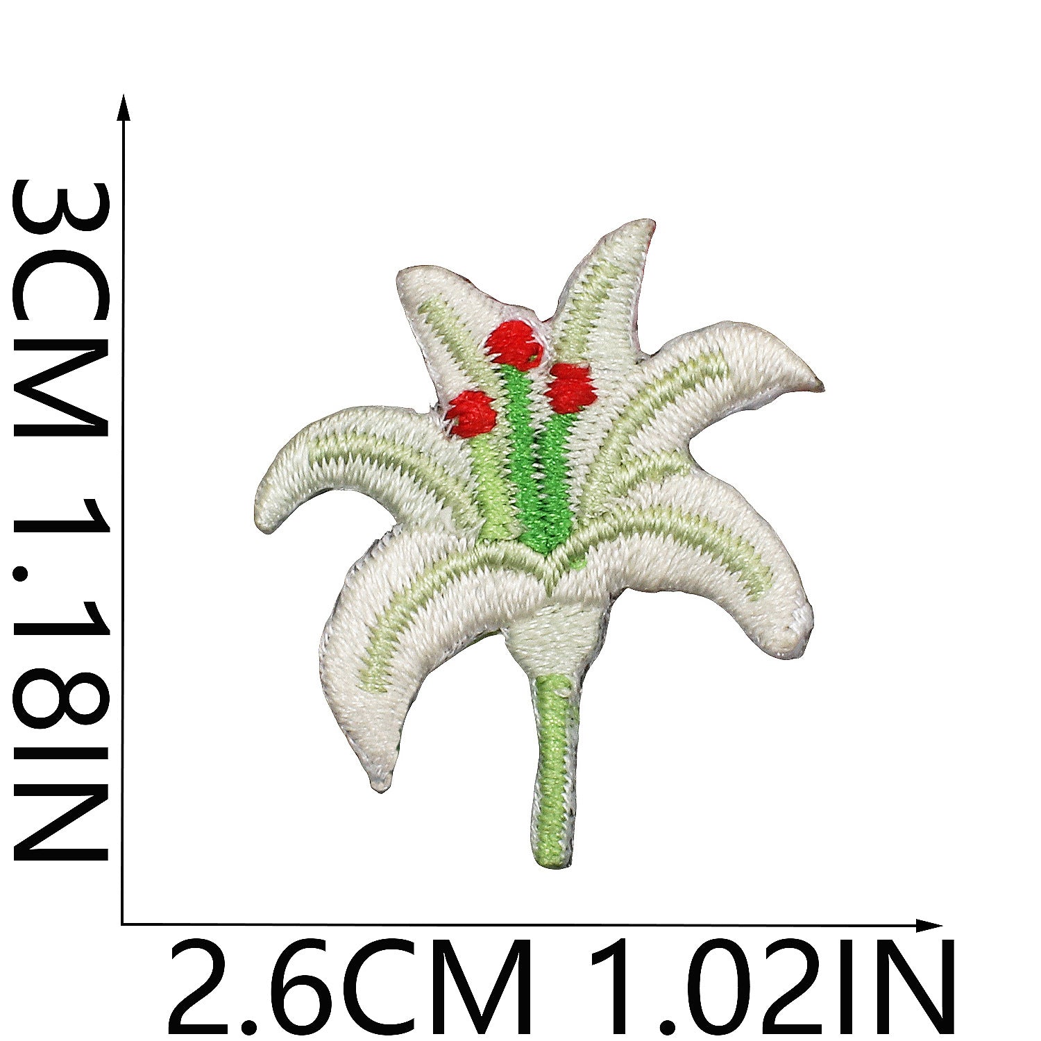 Wholesale Ginkgo Leaf Carnation Lily Rose Embroidery DIY Patches