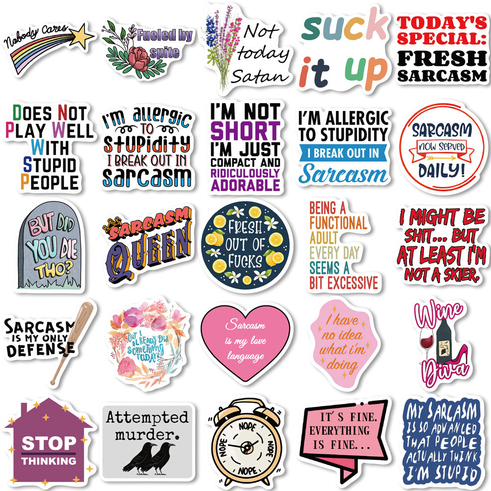 Wholesale 50 PCS/ PACK creative harsh statement stickers