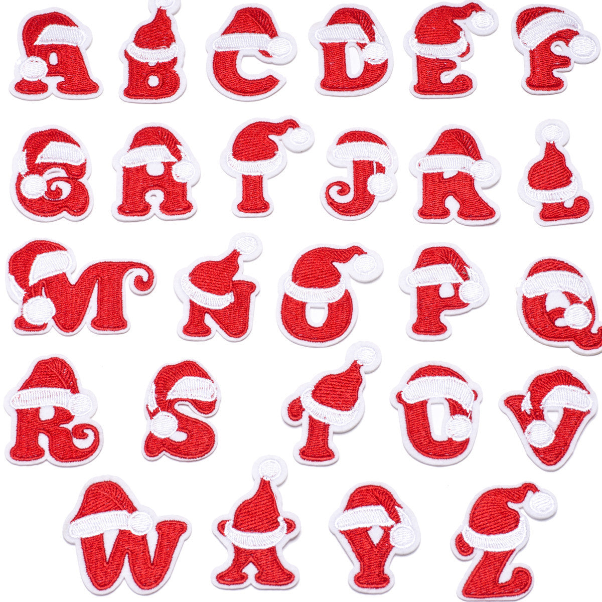 Wholesale Christmas 26 Letter Embroidery Patch Set Iron On DIY For Clothing Towels Gift