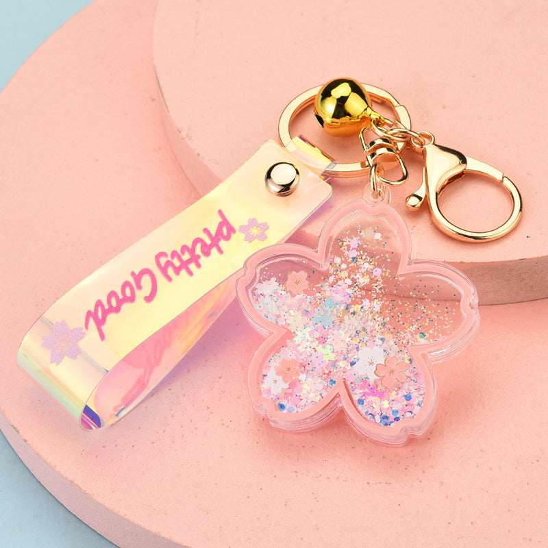 Keychanes acrílicos de flores aceitadas al por mayor