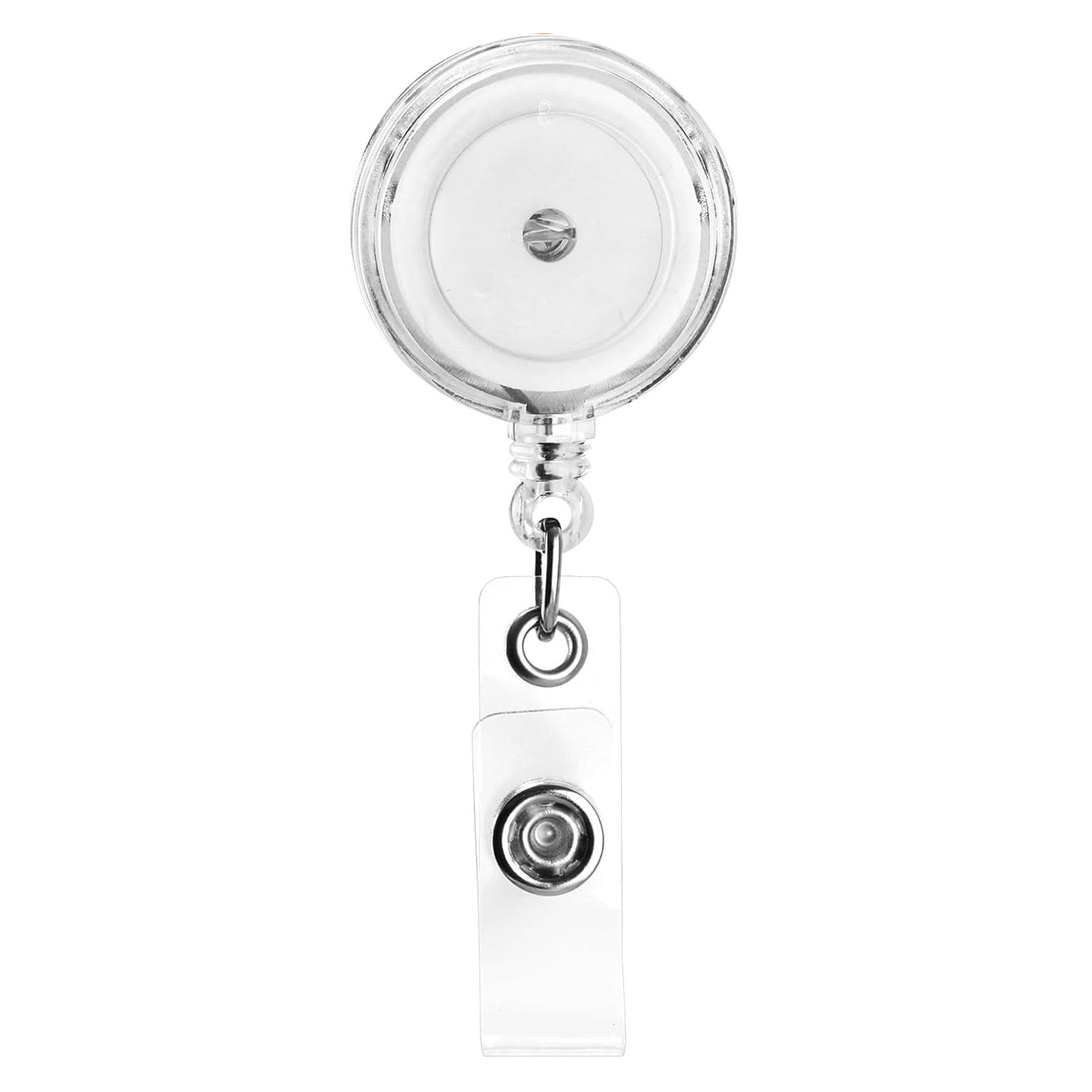 Wholesale Color Semi Transparent High Elasticity Badge Scroll with Retractable Plastic Keychain