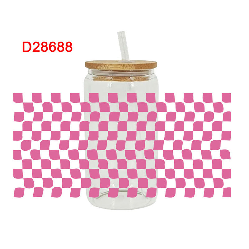 Wholesale Rainbow Love Sphere 16oz Cup UV DTF Wraps