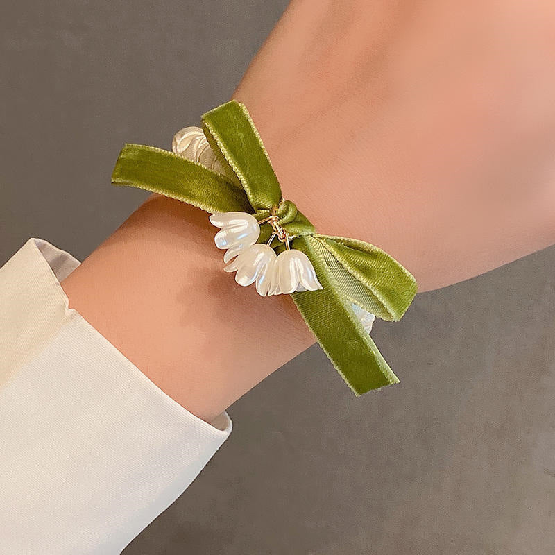Wholesale Lily of The Valley Elastic Hair Tie