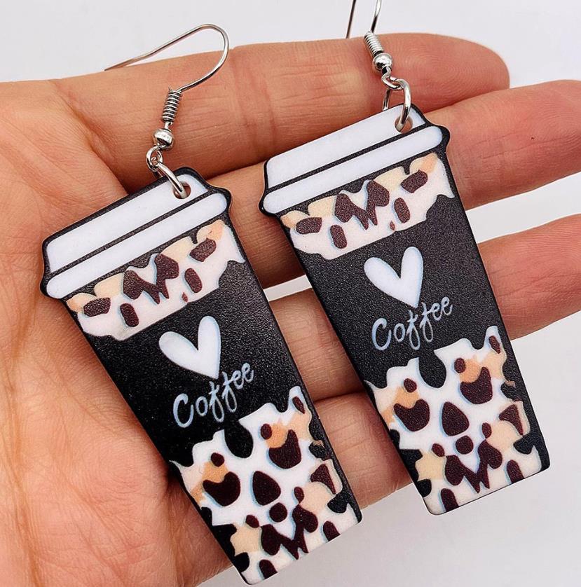 Pendientes de corazón de leopardo de San Valentín al por mayor