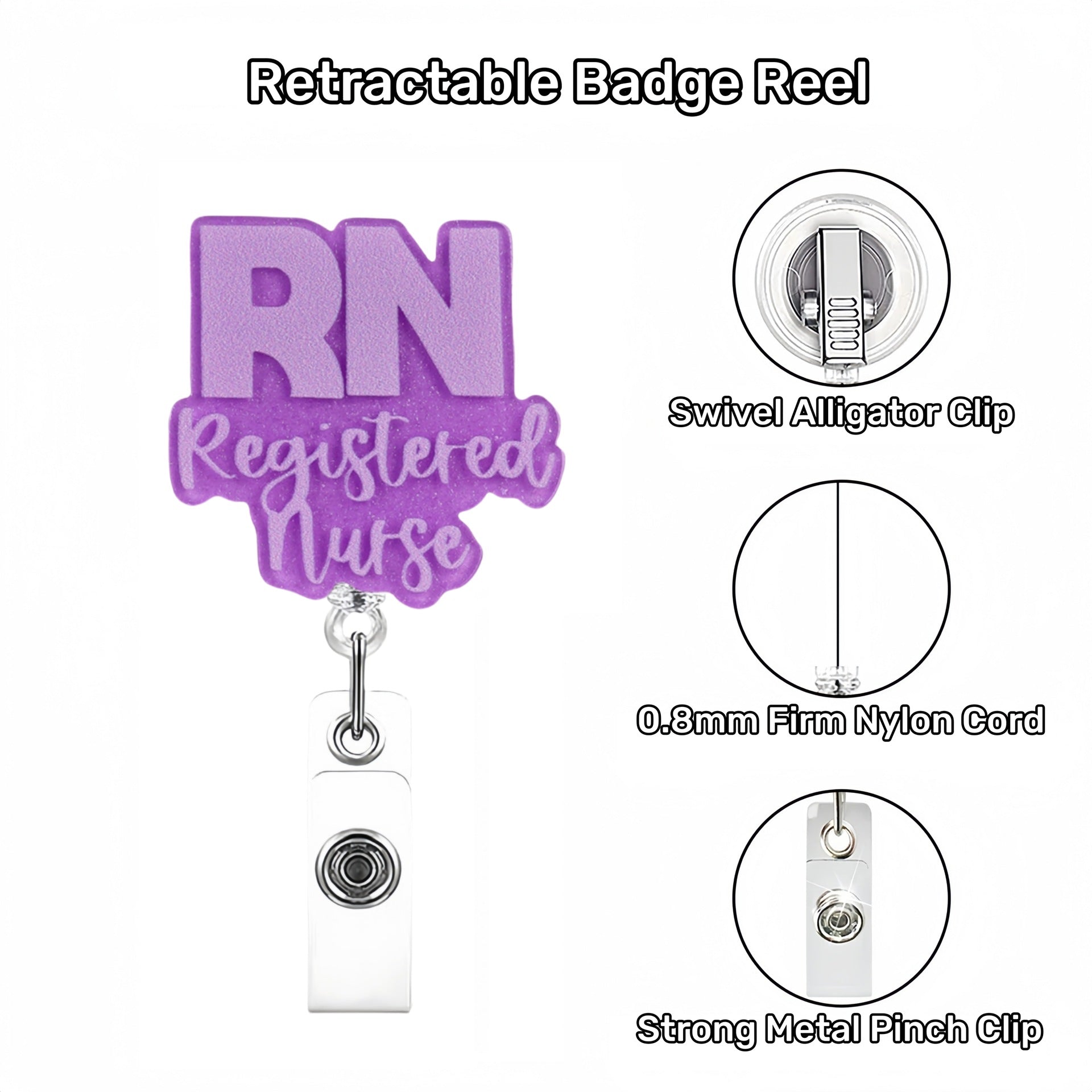 Wholesale Acrylic medical retractable easy-pull keychain