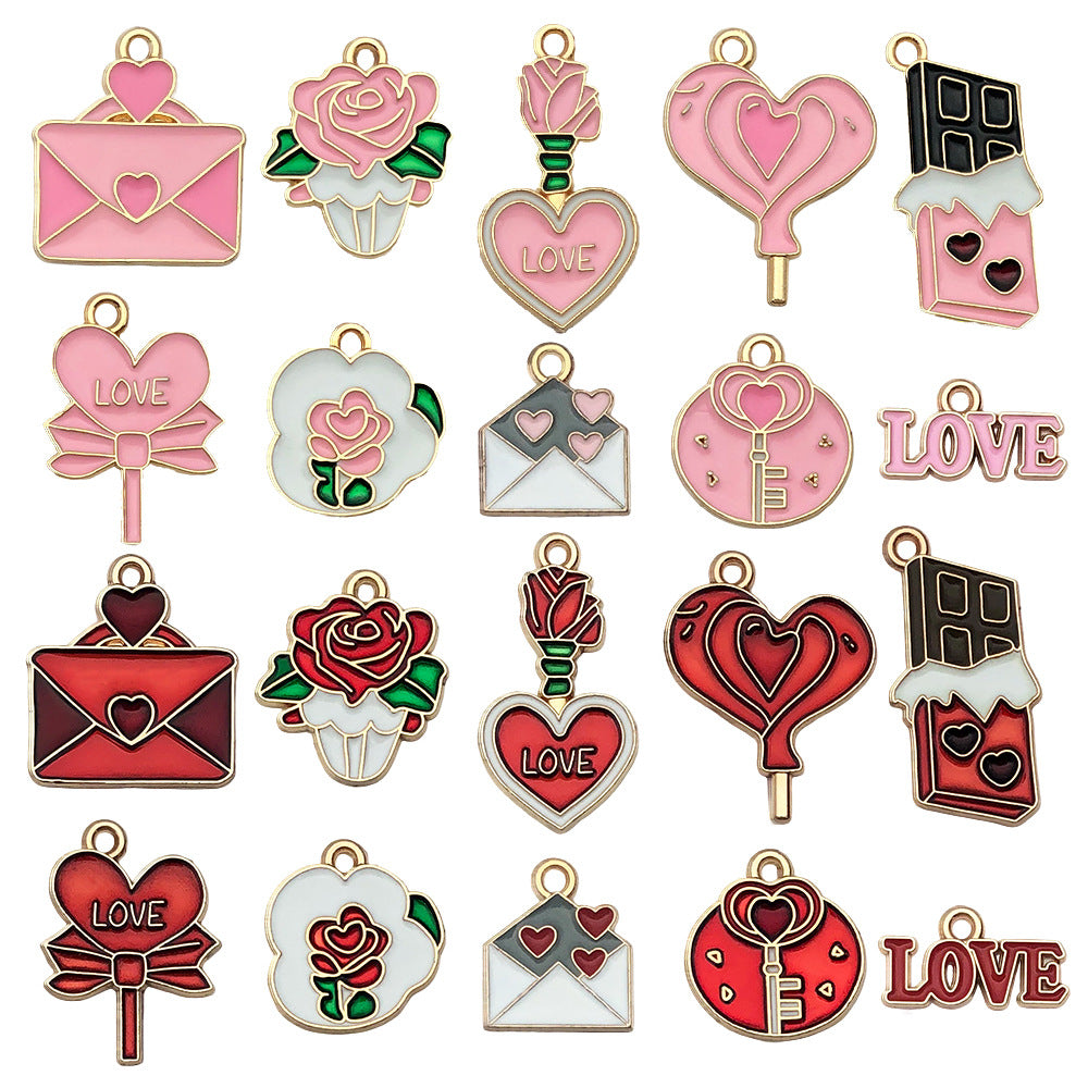 Wholesale Valentine' s Day Love Variety Cartoon Jewelry Accessories Pendant