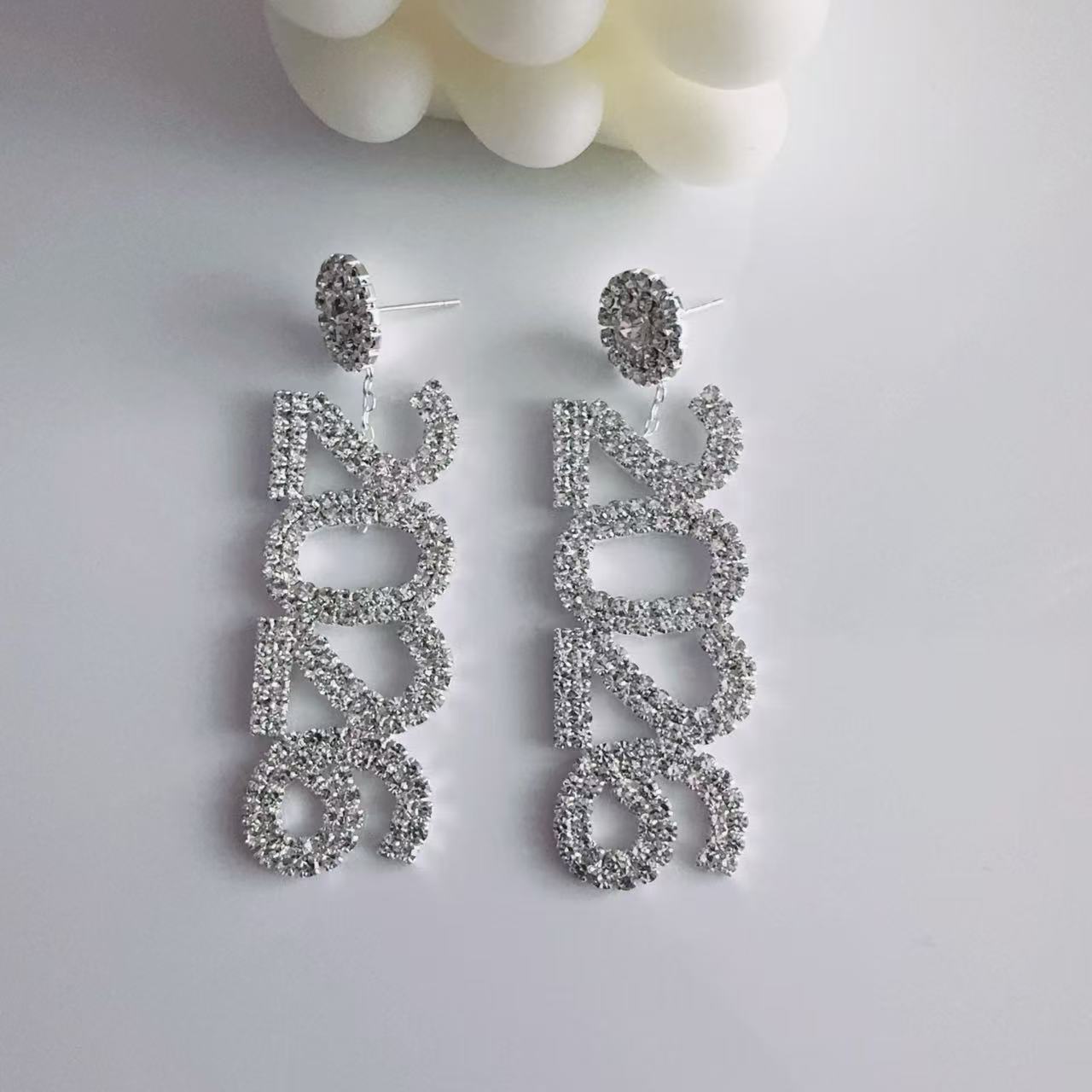 Wholesale 2026 digital Blingbling Earrings