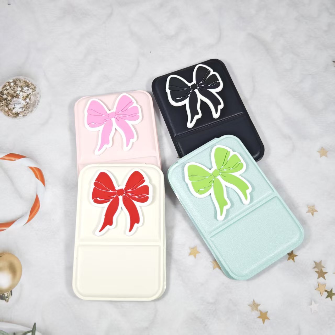 Wholesale Bow shaped folding makeup mirror