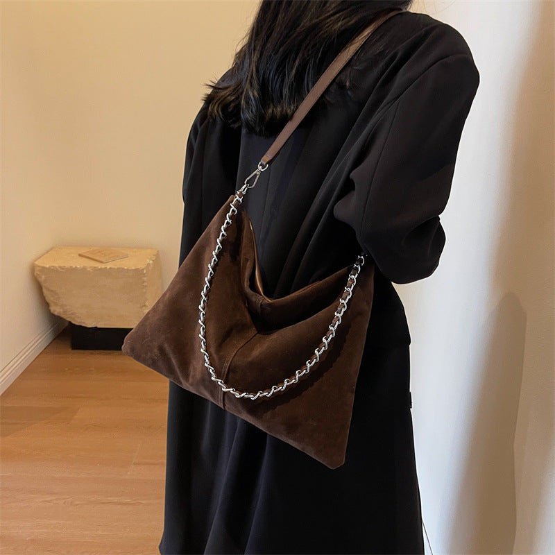 Wholesale Retro Large Capacity Frosted Crossbody Tote Bags