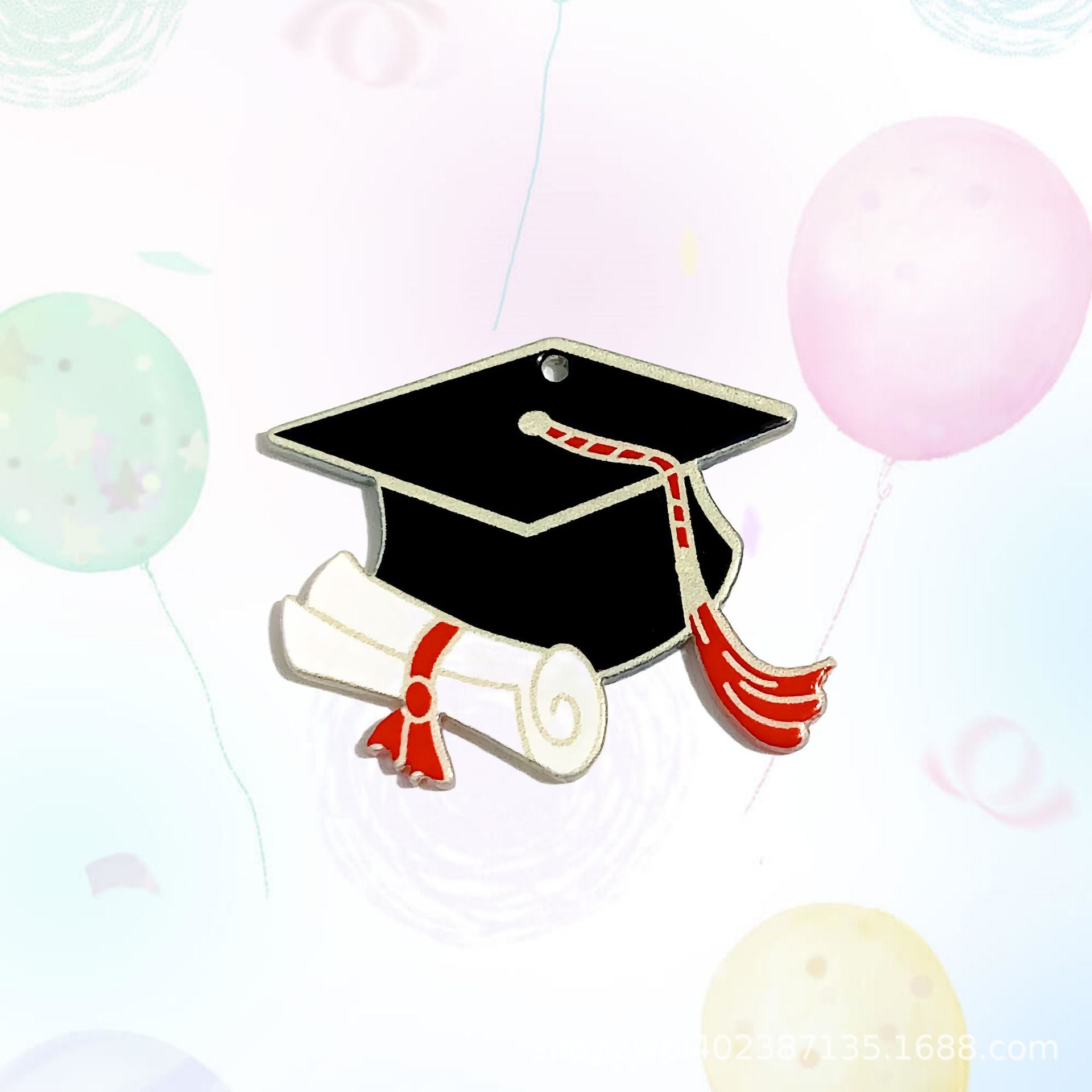 Wholesale 30pcs DIY Campus Style Graduation Season Bachelor' s Cap Earring Accessories